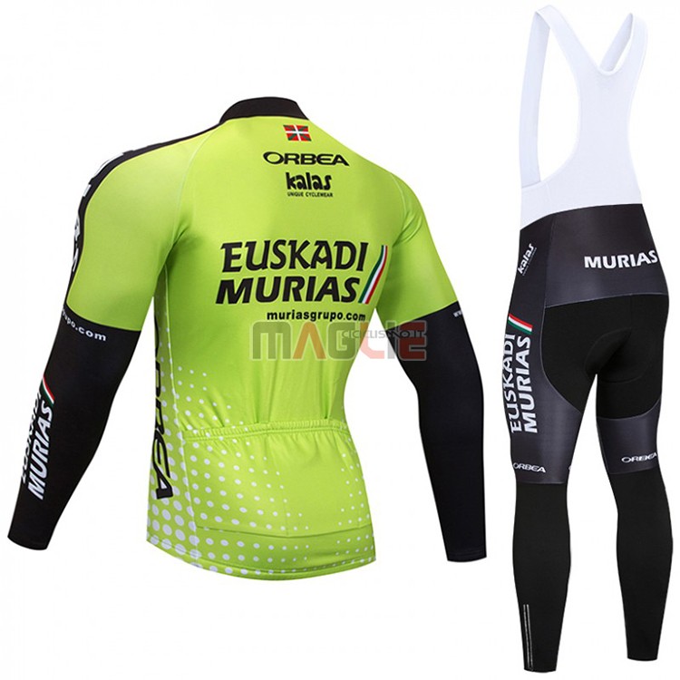 Maglia Euskadi Murias Manica Lunga 2018 Verde e Nero